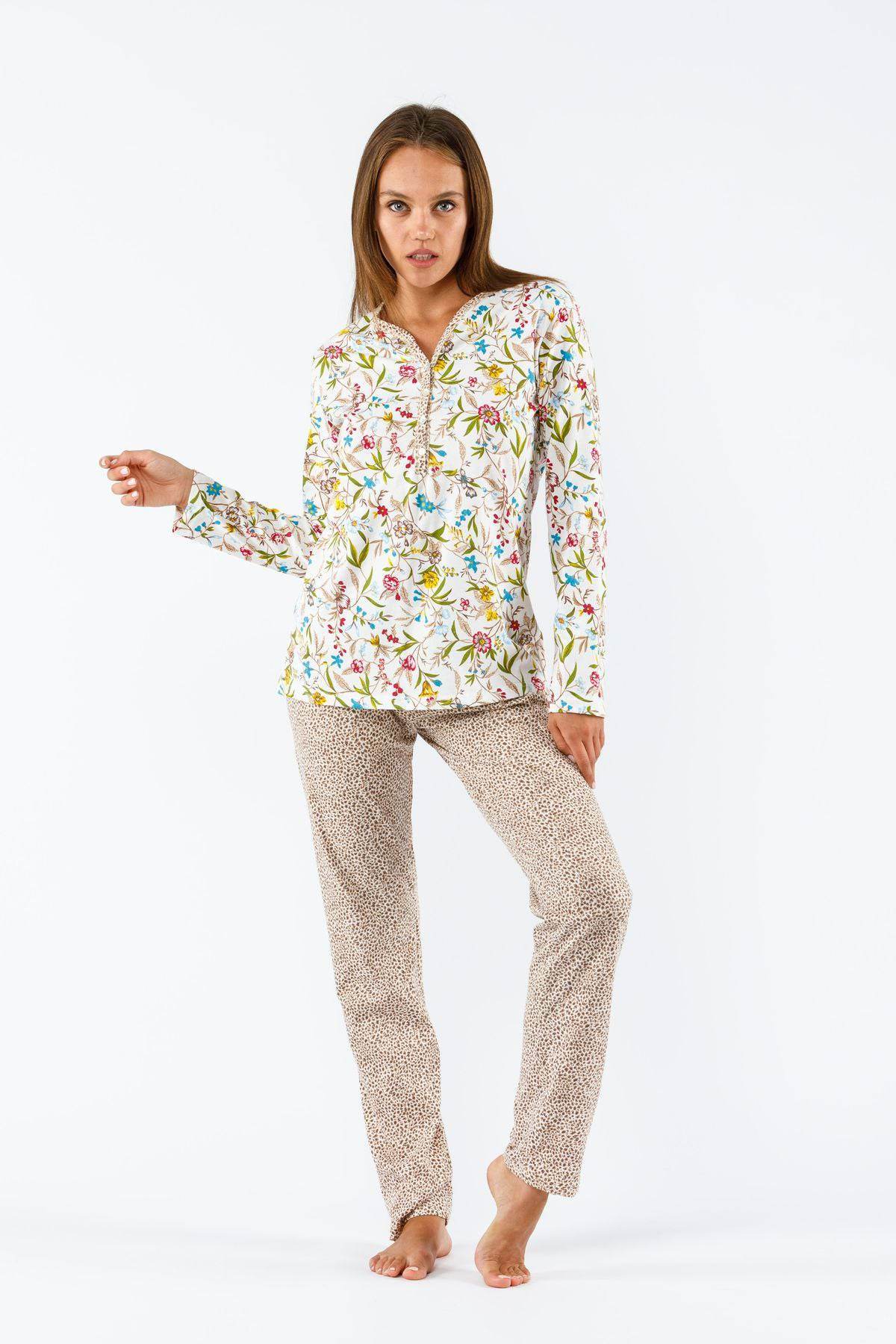 Pigiama Lungo Donna E2425 Fida - evabiancheria