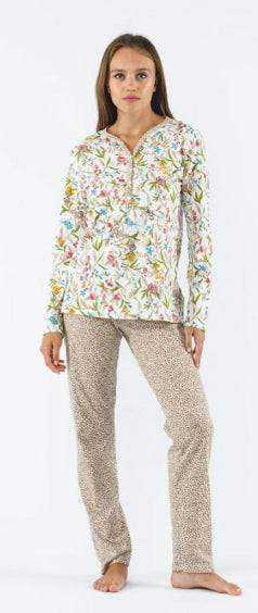 Pigiama Lungo Donna E2425 Fida - evabiancheria