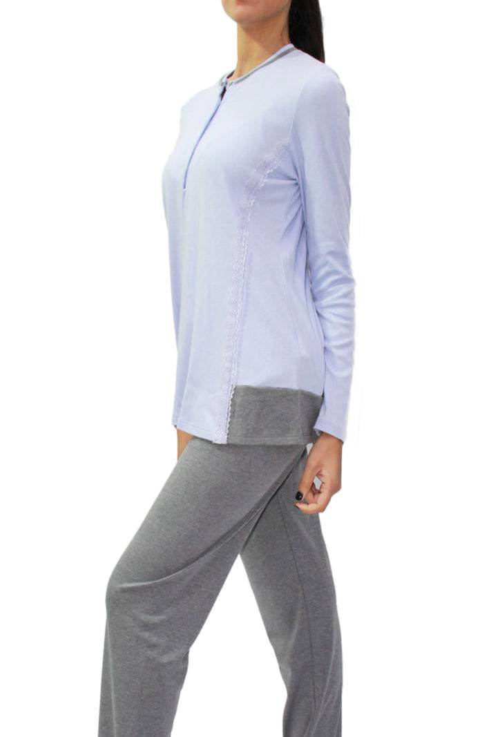 Pigiama Lungo Donna FC8237 Fiori di Chiara - evabiancheria