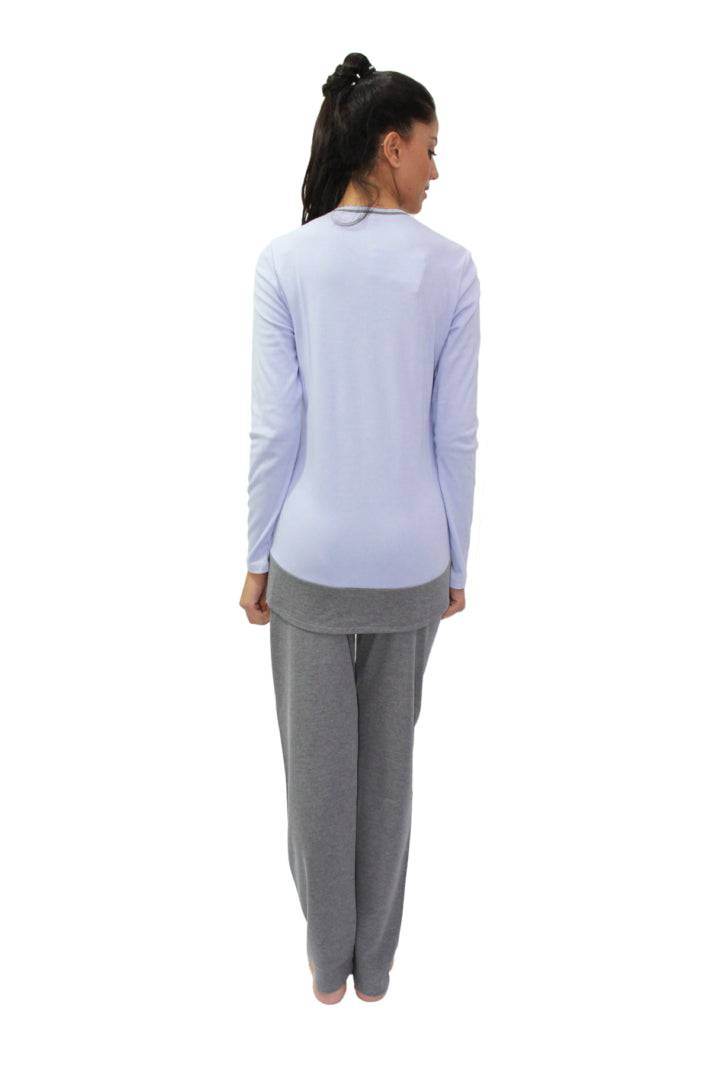 Pigiama Lungo Donna FC8237 Fiori di Chiara - evabiancheria