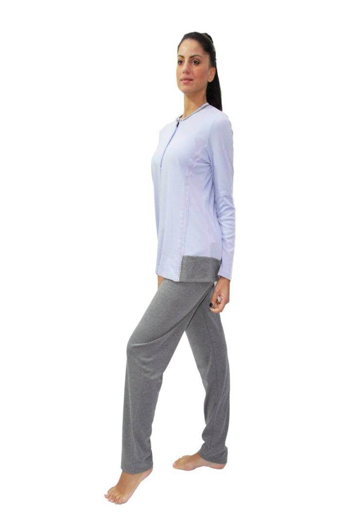 Pigiama Lungo Donna FC8237 Fiori di Chiara - evabiancheria