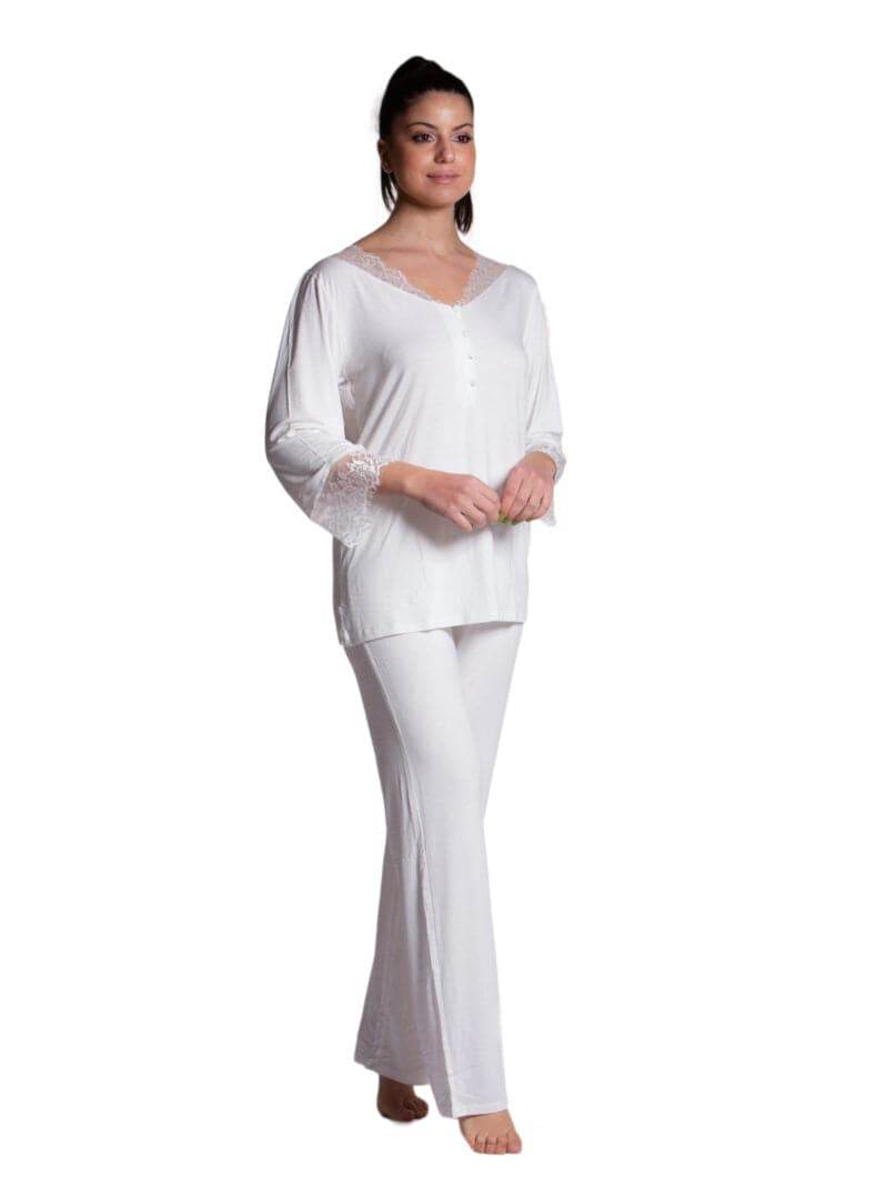 Pigiama Lungo Donna GINGER 8441 Pepita - evabiancheria