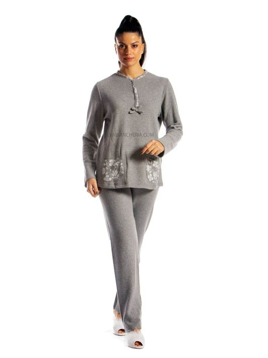 Pigiama Lungo Donna GIULIA 3 SER Julie - evabiancheria