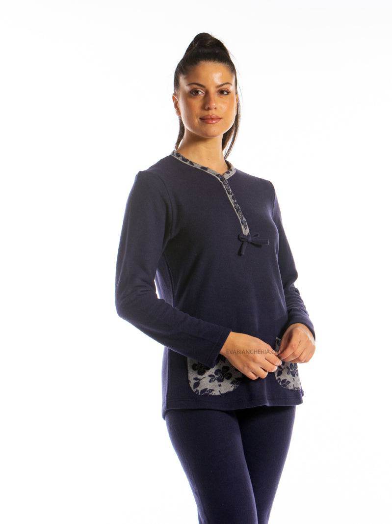 Pigiama Lungo Donna GIULIA 3 SER Julie - evabiancheria