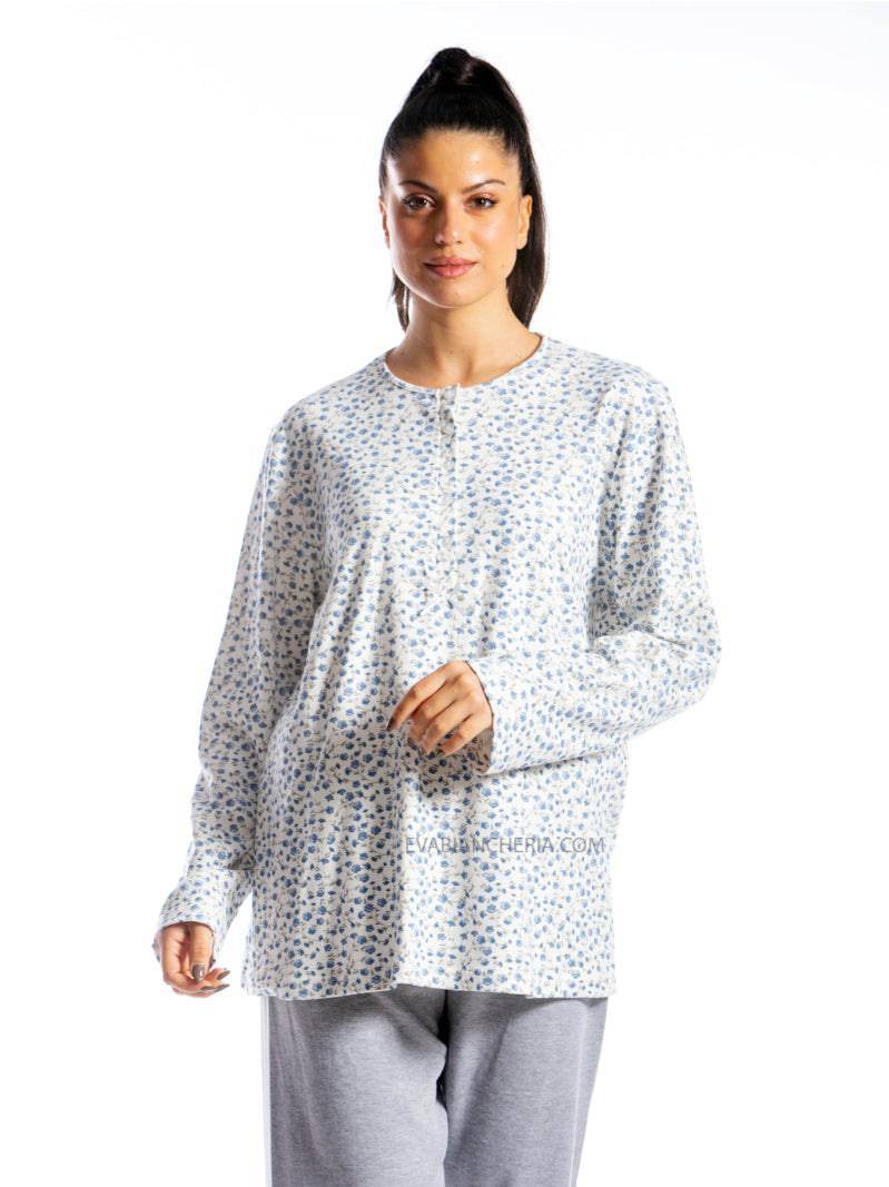 Pigiama Lungo Donna GRISELLA 3 Julie - evabiancheria