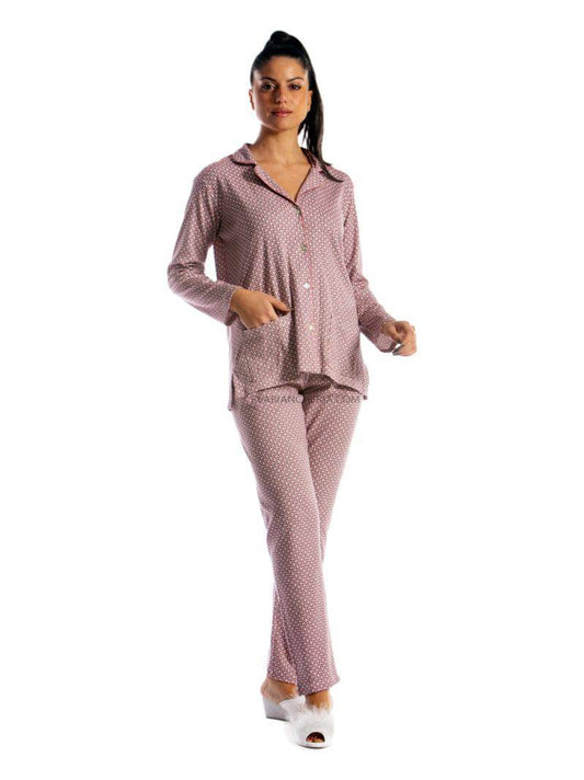 Pigiama Lungo Donna I2134 Fida - evabiancheria