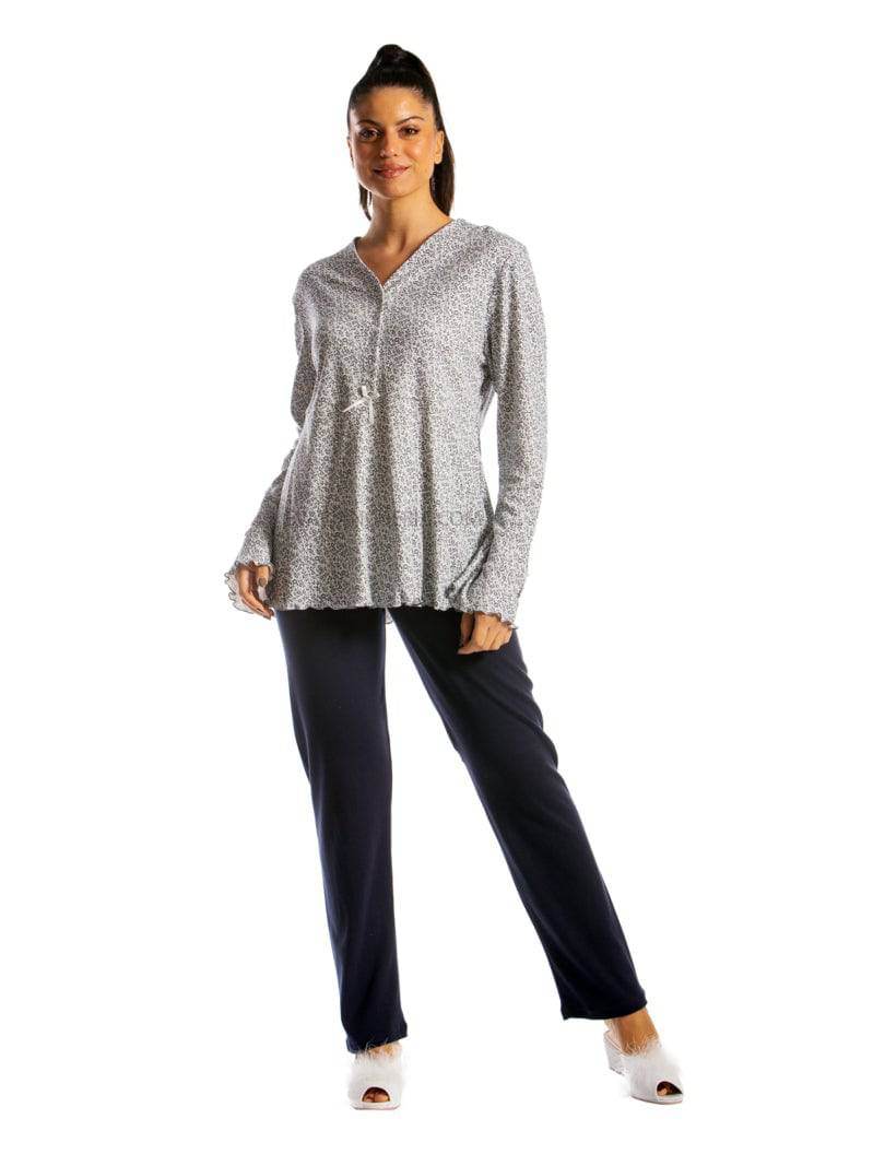 Pigiama Lungo Donna I21351 3 Prima Rosa - evabiancheria