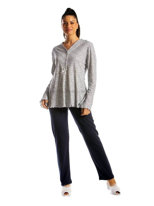 Pigiama Lungo Donna I21351 3 Prima Rosa - evabiancheria