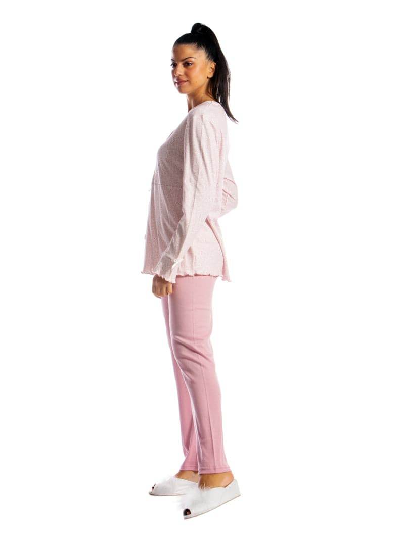 Pigiama Lungo Donna I21351 3 Prima Rosa - evabiancheria