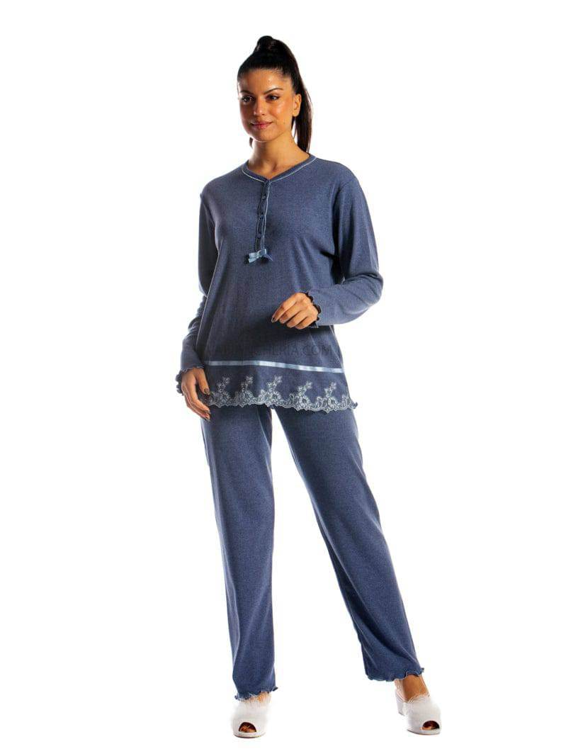 Pigiama Lungo Donna I21353 3B Prima Rosa - evabiancheria