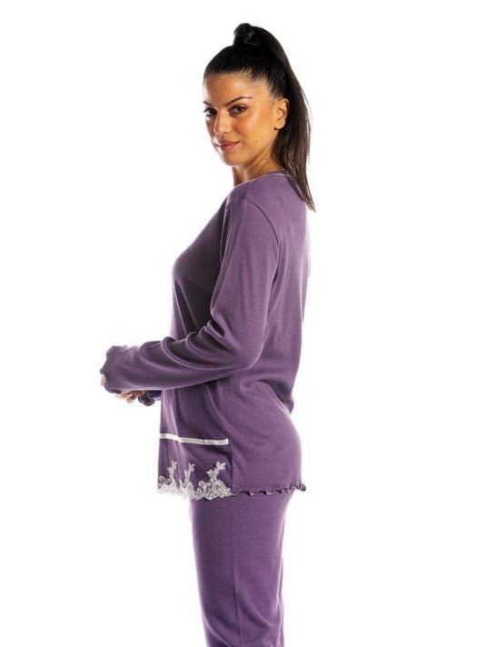 Pigiama Lungo Donna I21353 3B Prima Rosa - evabiancheria