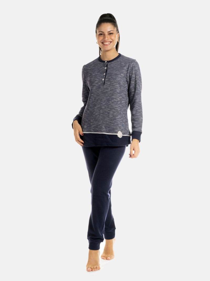 Pigiama Lungo Donna I21361 3 Prima Rosa - evabiancheria