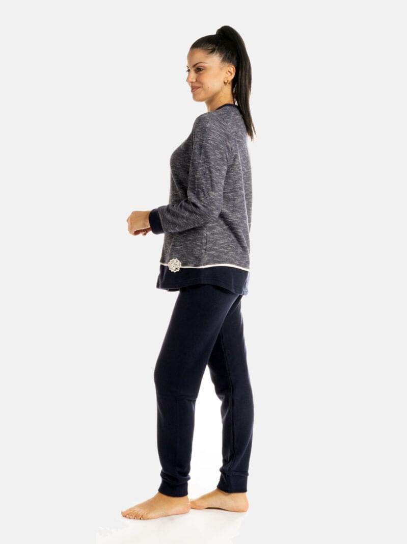 Pigiama Lungo Donna I21361 3 Prima Rosa - evabiancheria