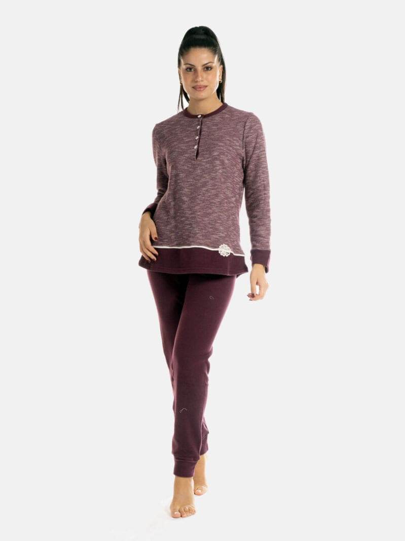 Pigiama Lungo Donna I21361 3 Prima Rosa - evabiancheria