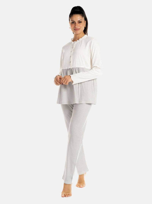 Pigiama Lungo Donna I21382 3 Prima Rosa - evabiancheria