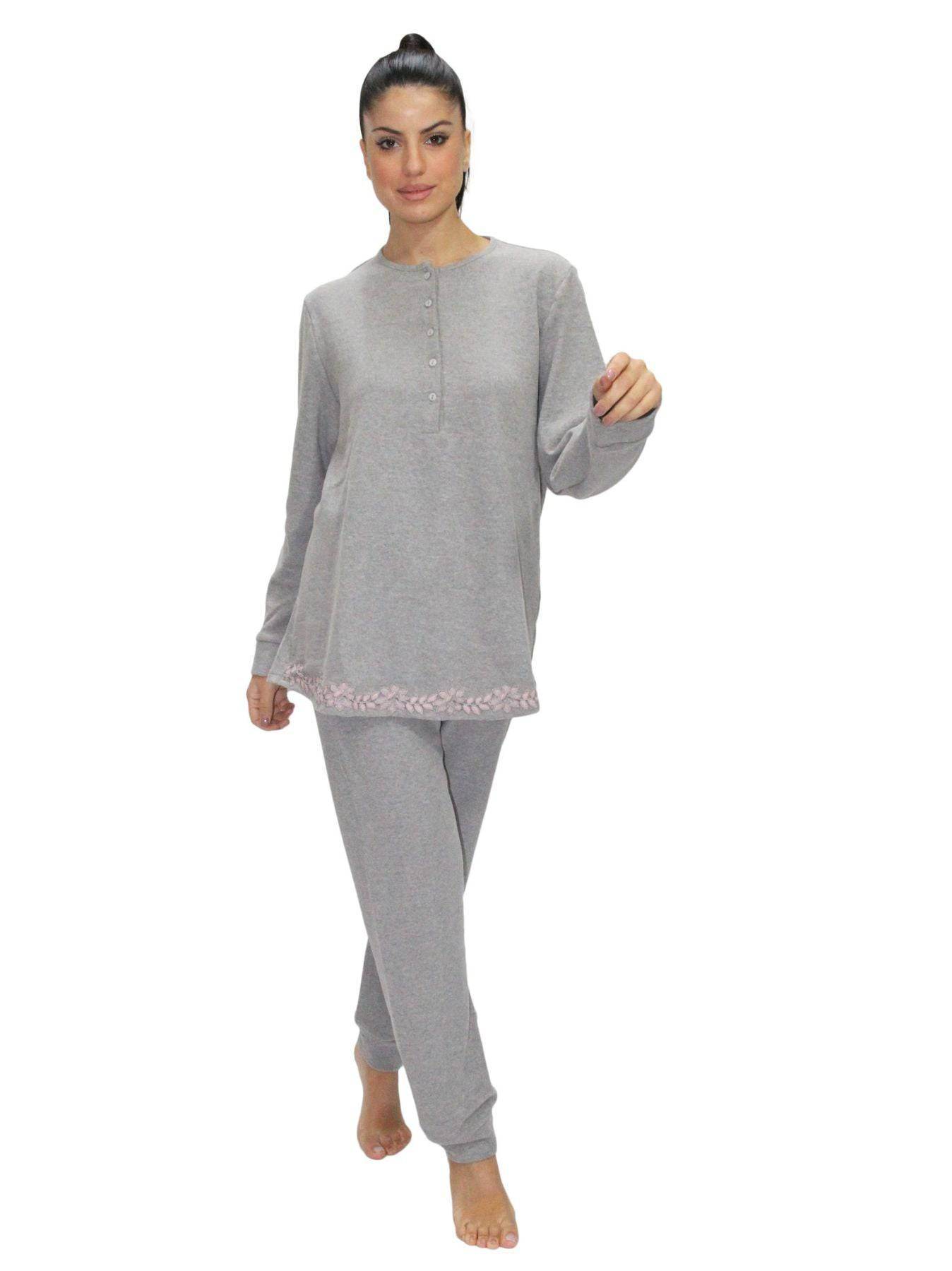 Pigiama Lungo Donna I22493 3 Prima Rosa - evabiancheria