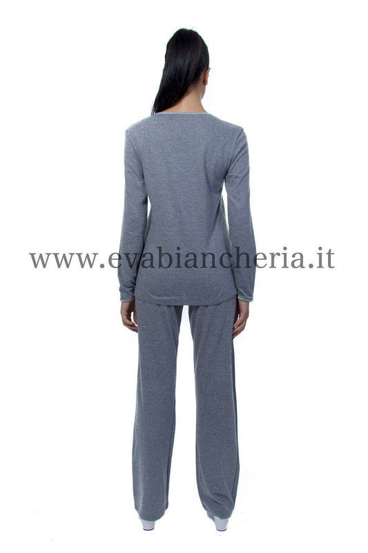 Pigiama Lungo Donna L6J7511 Luna di Seta - evabiancheria