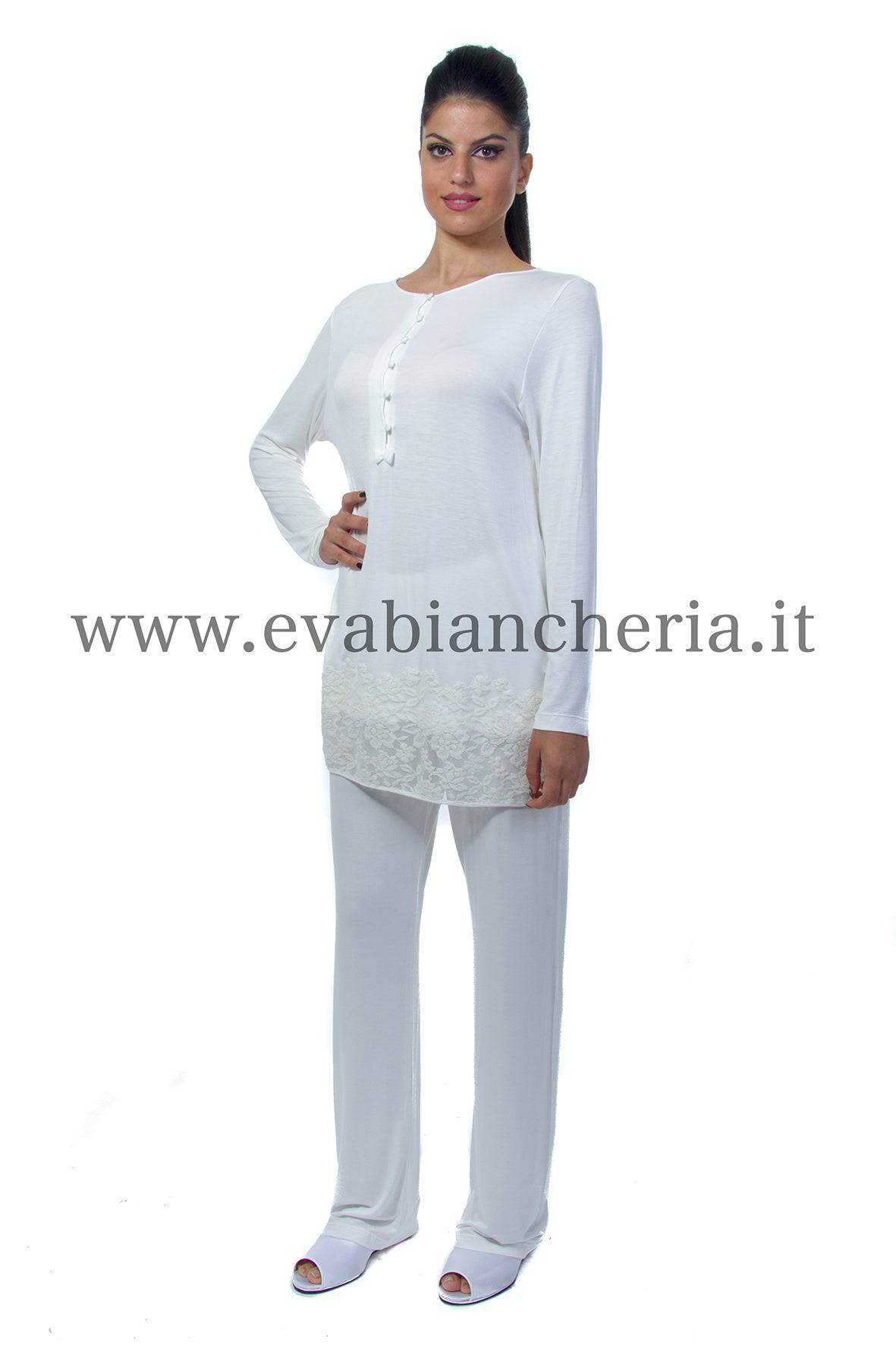 Pigiama Lungo Donna MINEA 2042 Tata - evabiancheria