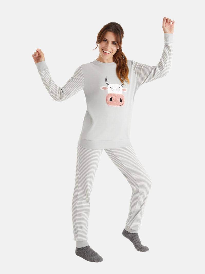 Pigiama Lungo Donna N12542 Promise - evabiancheria