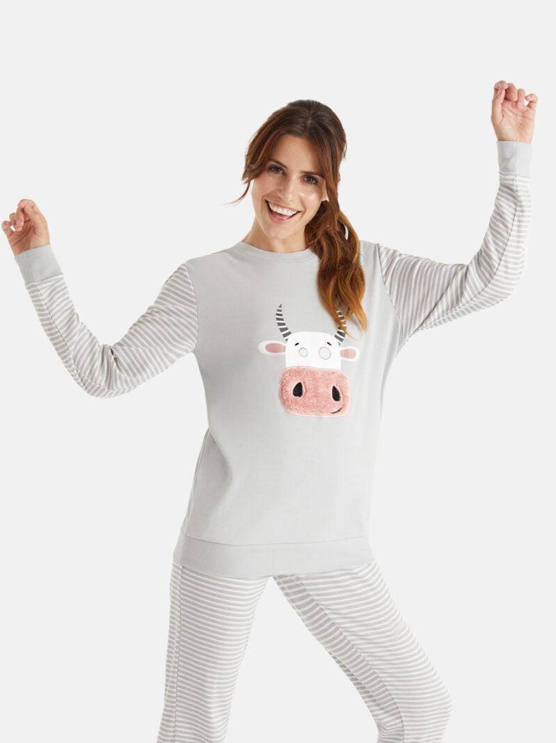 Pigiama Lungo Donna N12542 Promise - evabiancheria