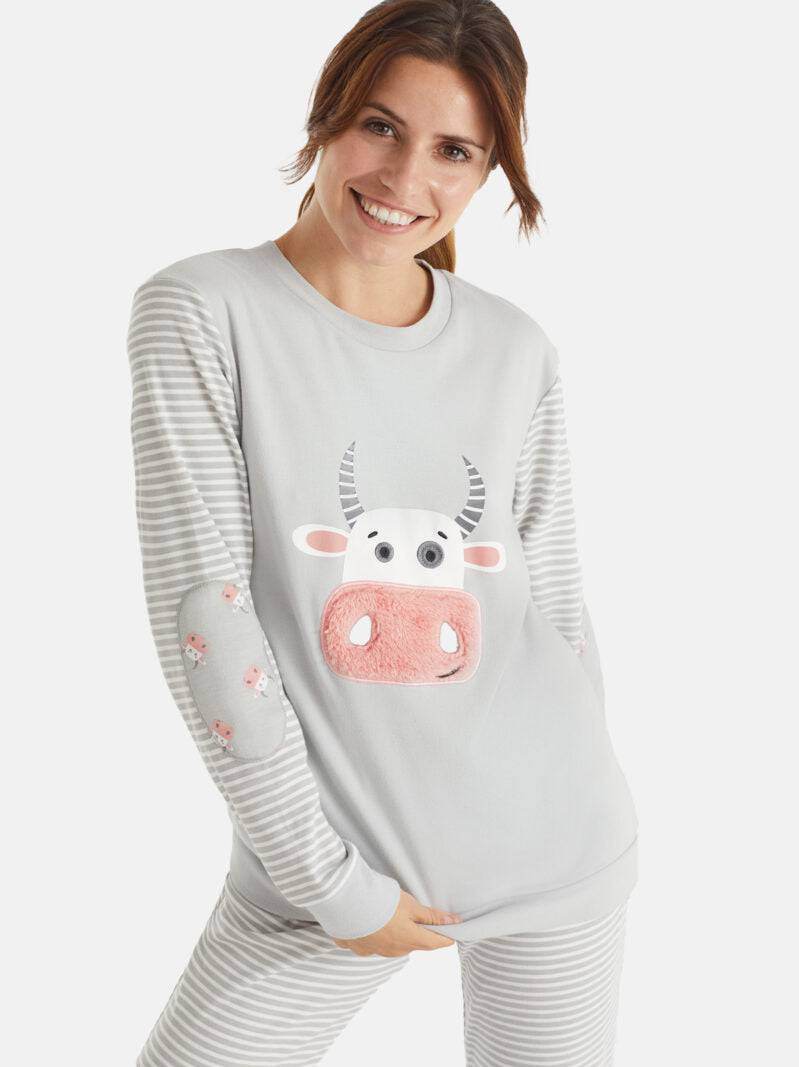 Pigiama Lungo Donna N12542 Promise - evabiancheria