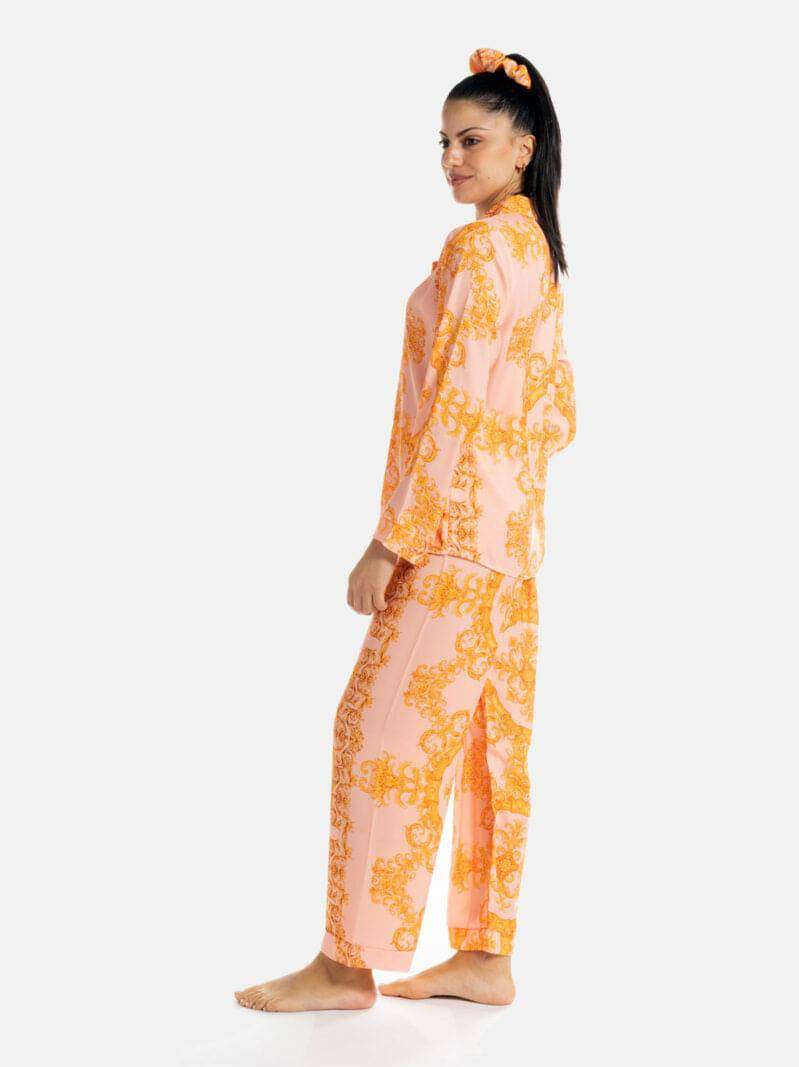 Pigiama Lungo Donna ORCHIDEA NEW VERSAC Filo D Angelo - evabiancheria