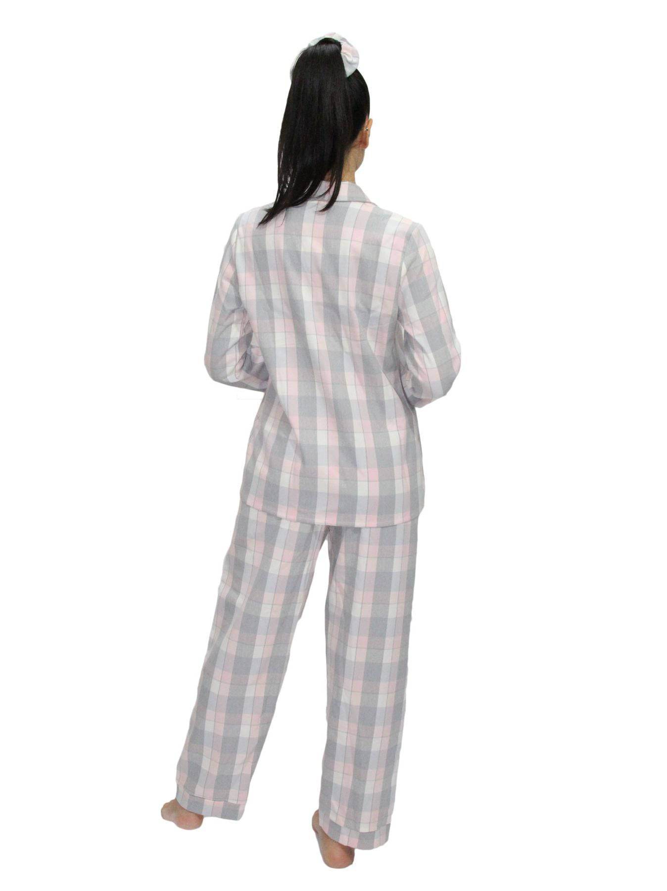 Pigiama Lungo Donna ORCHIDEA SCOZZESE Filo D Angelo - evabiancheria