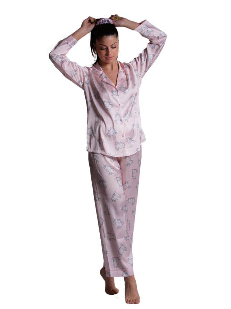 Pigiama Lungo Donna ORCHIDEA UNICORNO Filo D Angelo - evabiancheria