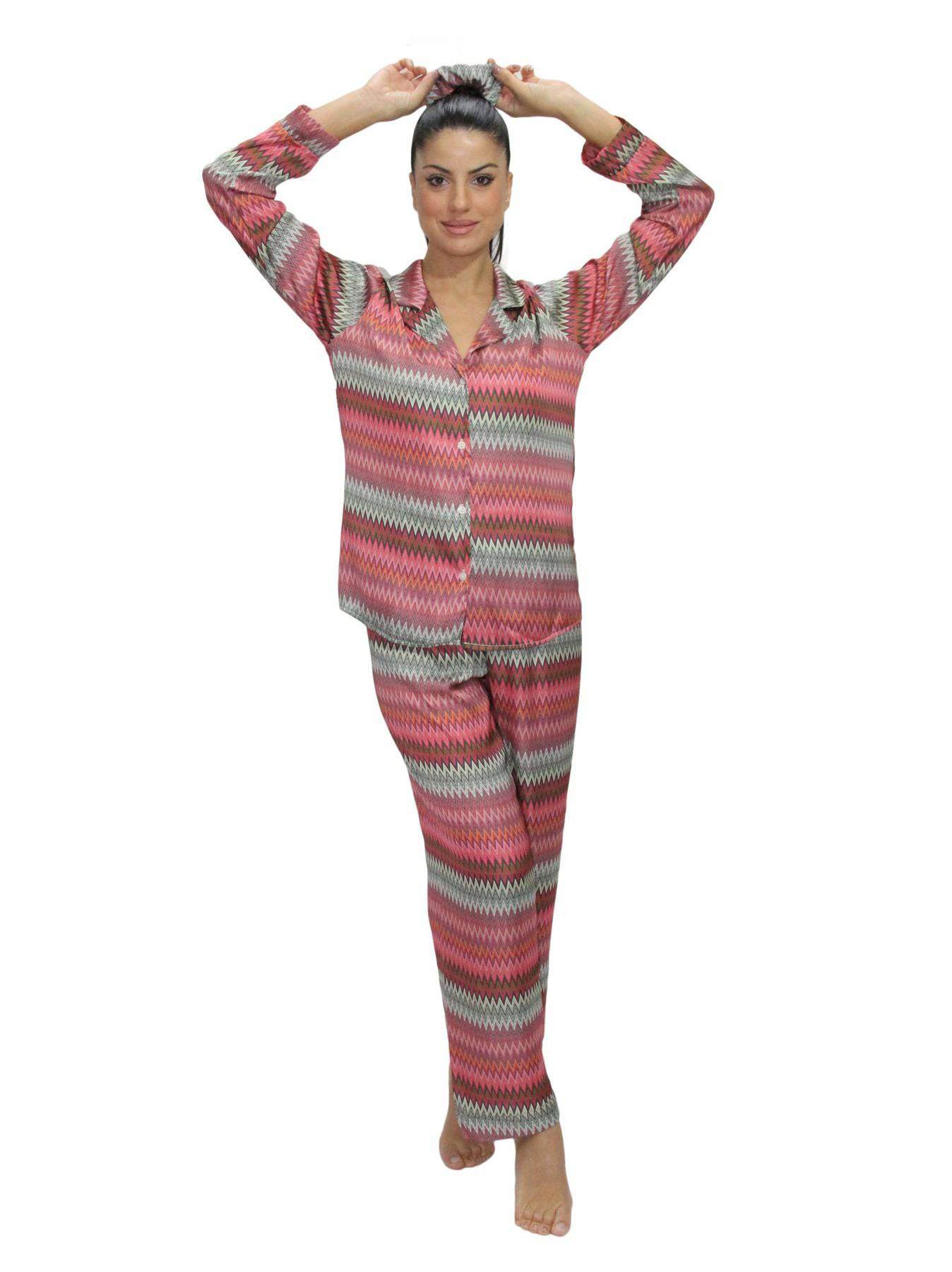 Pigiama Lungo Donna Orchidea Misso Filo D Angelo - evabiancheria