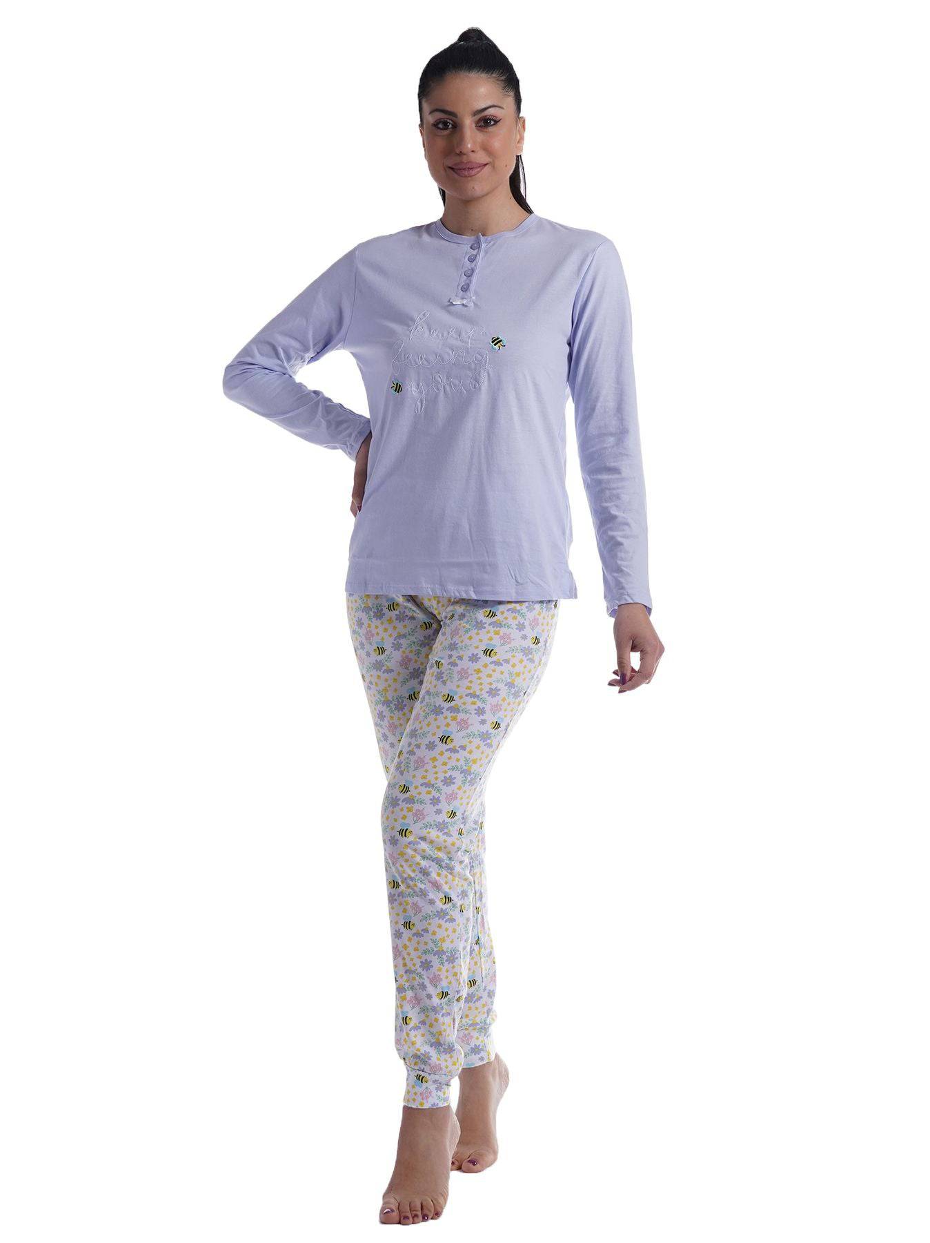 Pigiama Lungo Donna PDM430B Milk and Honey evabiancheria