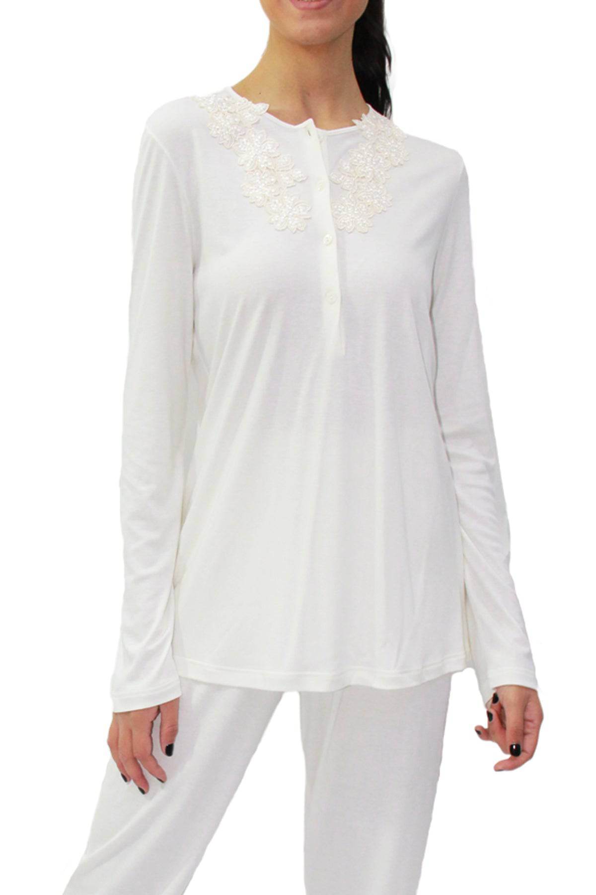 Pigiama Lungo Donna VLST60528 Luna di Seta - evabiancheria