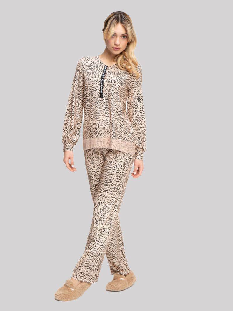 Pigiama Lungo Donna ZAFFERANO 8061 Pepita - evabiancheria