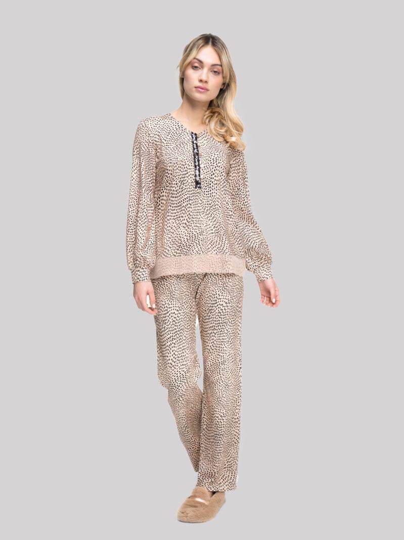 Pigiama Lungo Donna ZAFFERANO 8061 Pepita - evabiancheria