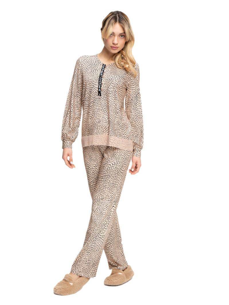 Pigiama Lungo Donna ZAFFERANO 8061 Pepita - evabiancheria