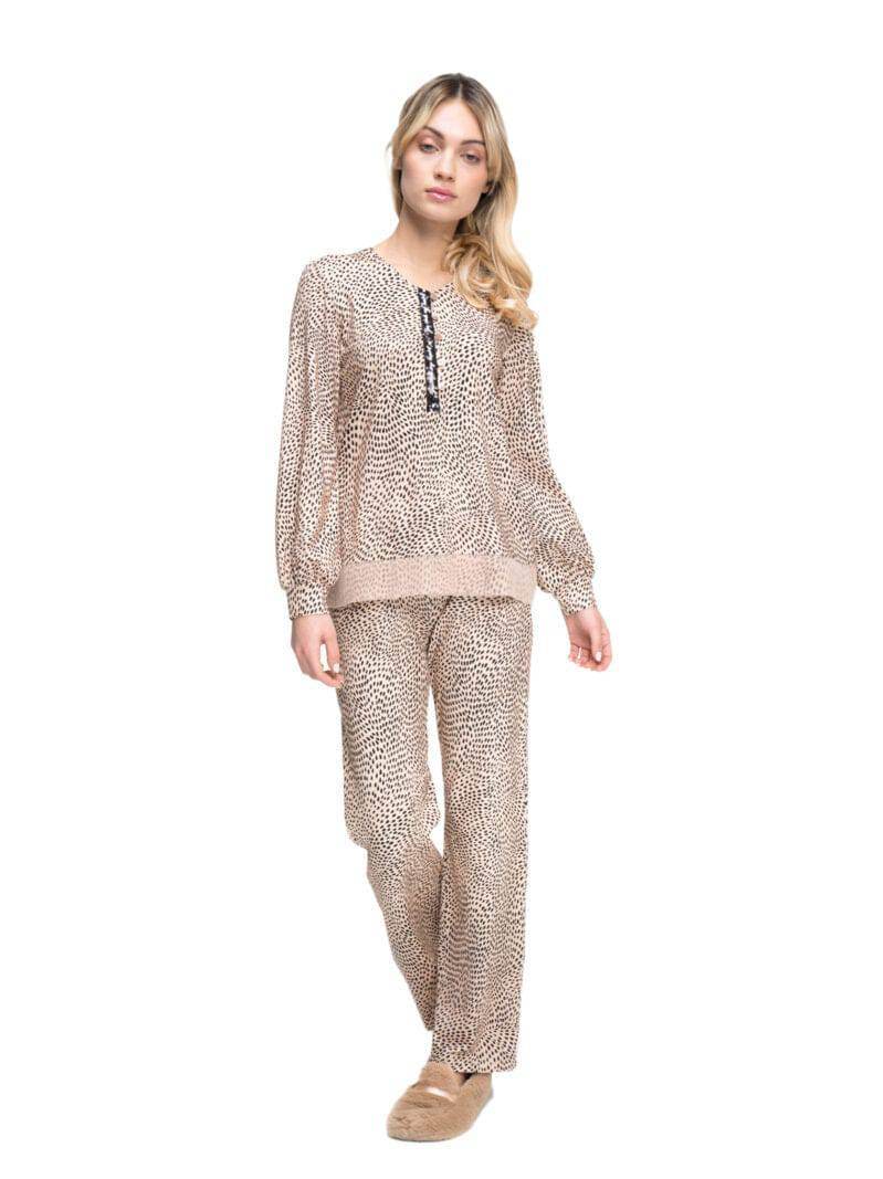 Pigiama Lungo Donna ZAFFERANO 8061 Pepita - evabiancheria
