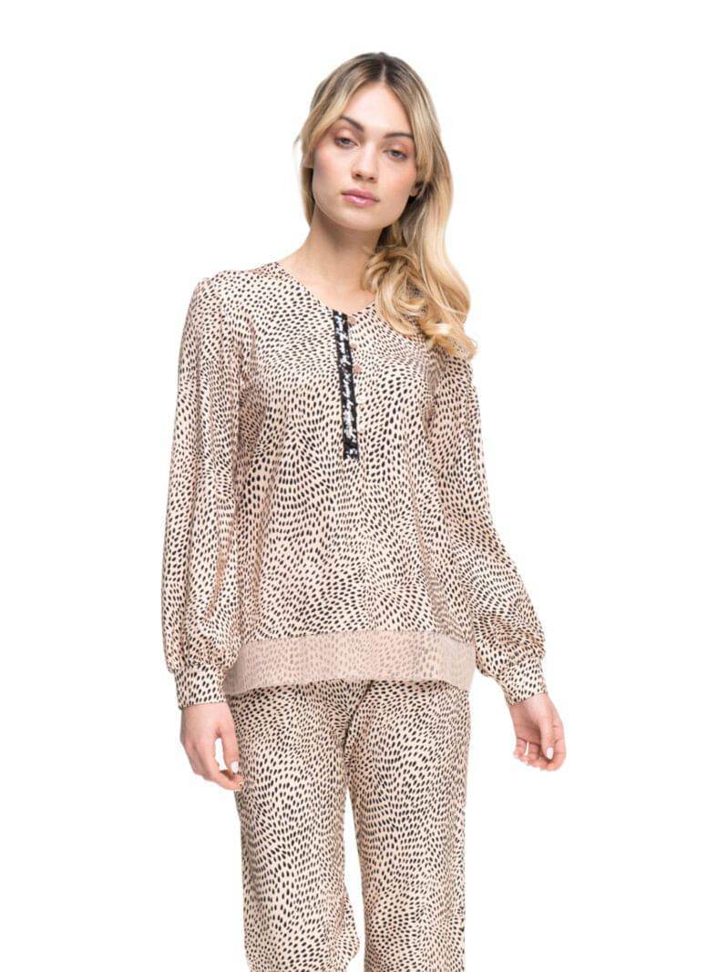 Pigiama Lungo Donna ZAFFERANO 8061 Pepita - evabiancheria