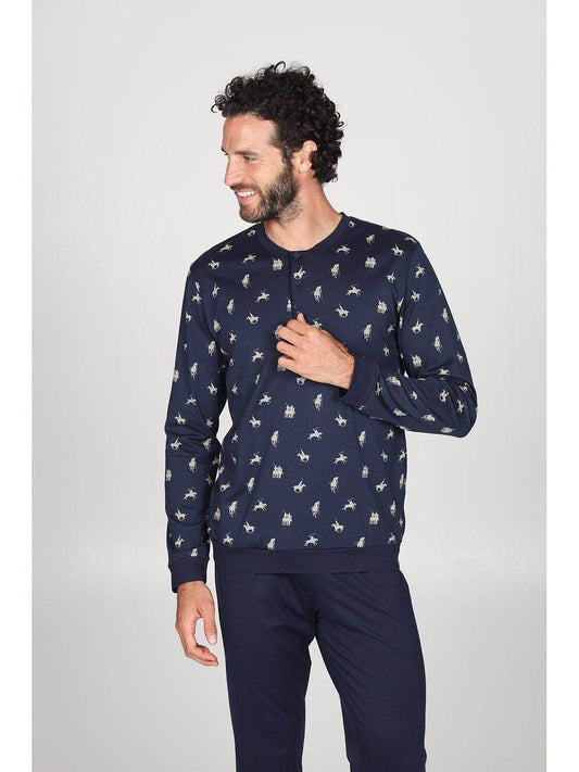 Pigiama Lungo Uomo Balti Jal805 Cavalli Julipet - evabiancheria
