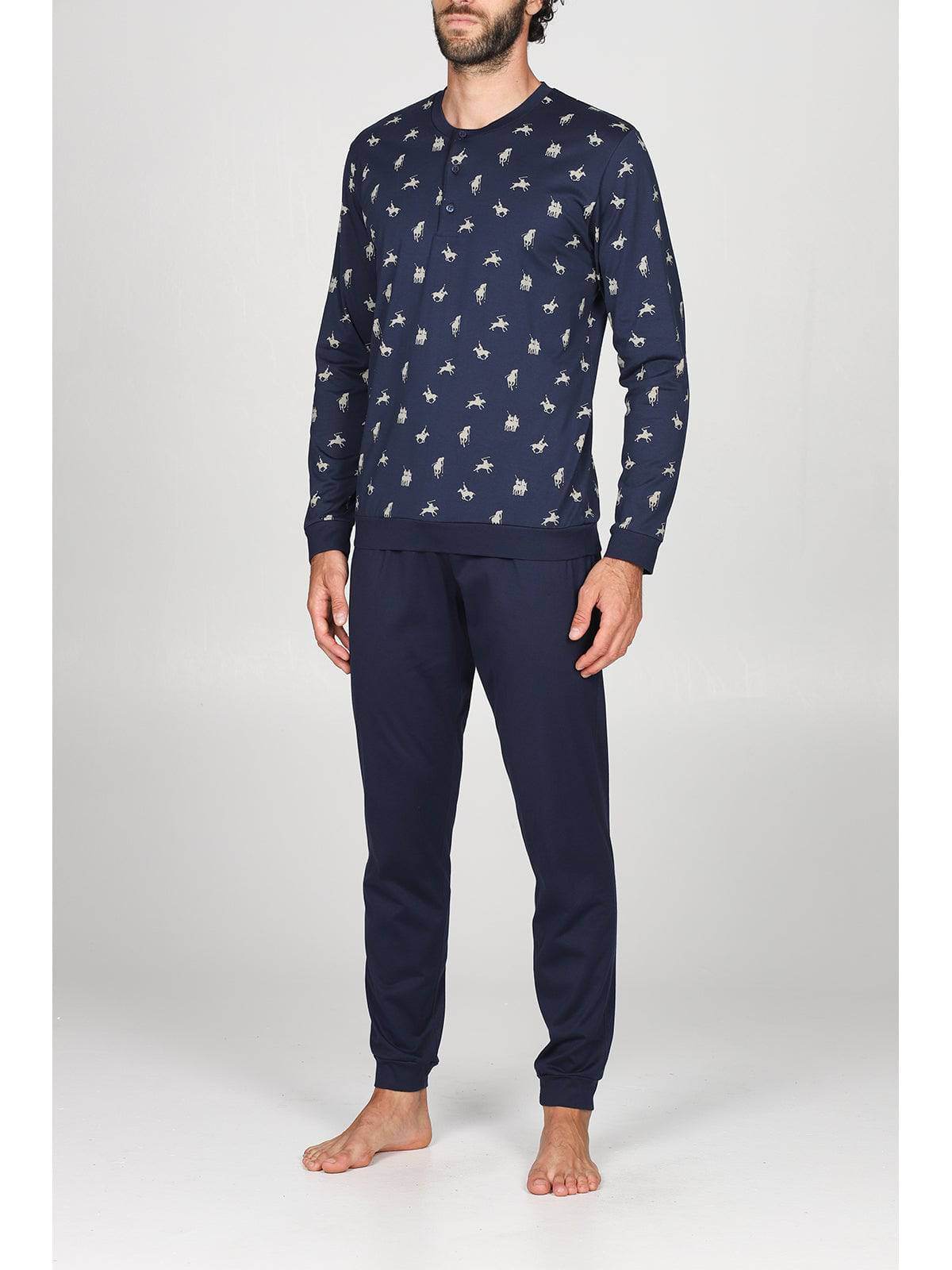 Pigiama Lungo Uomo Balti Jal805 Cavalli Julipet - evabiancheria
