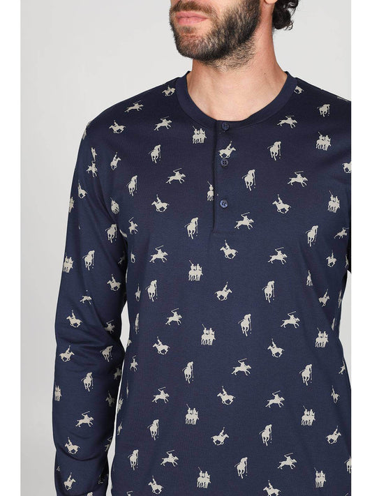 Pigiama Lungo Uomo Balti Jal805 Cavalli Julipet - evabiancheria