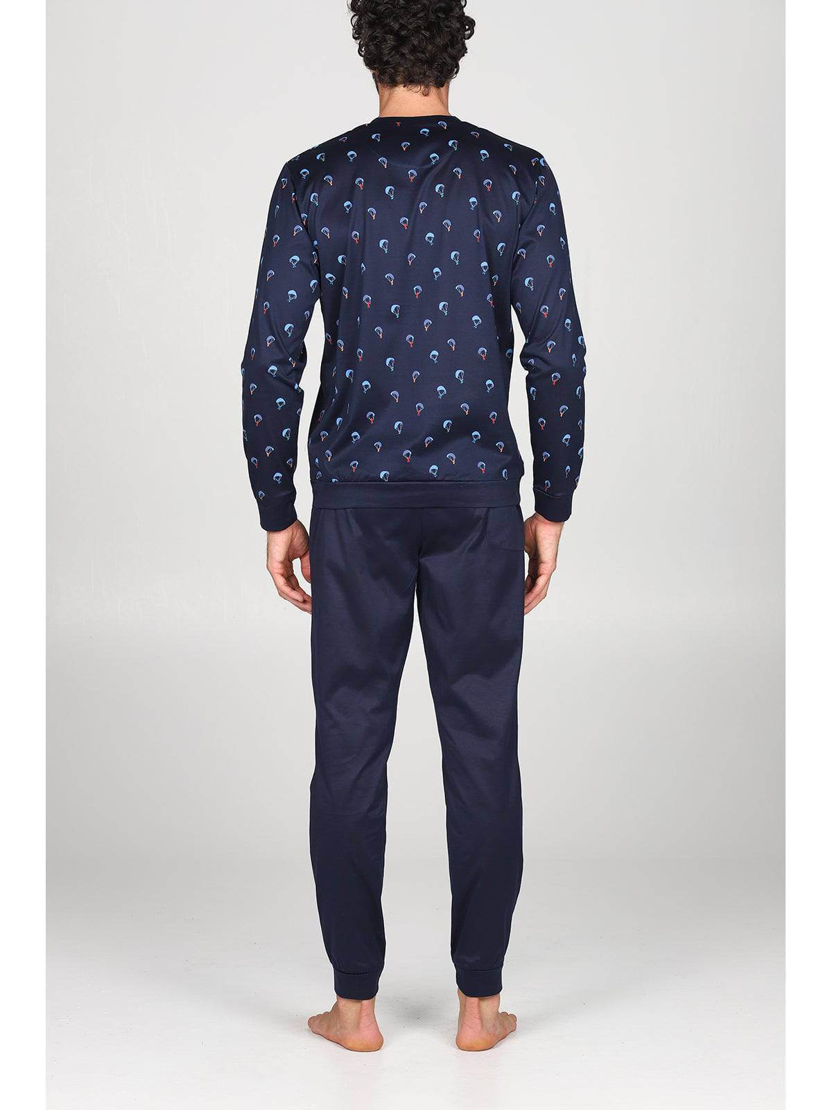 Pigiama Lungo Uomo Barcellona Jal831 Parapendio Julipet - evabiancheria