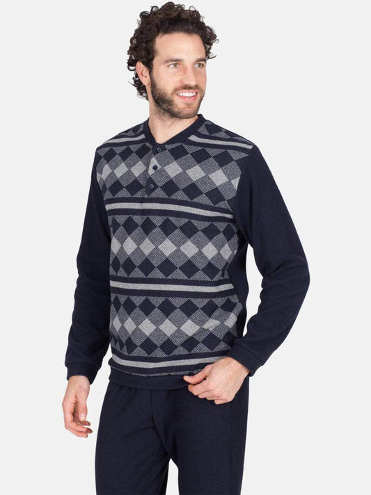 Pigiama Lungo Uomo DOHA JAL583 Julipet - evabiancheria