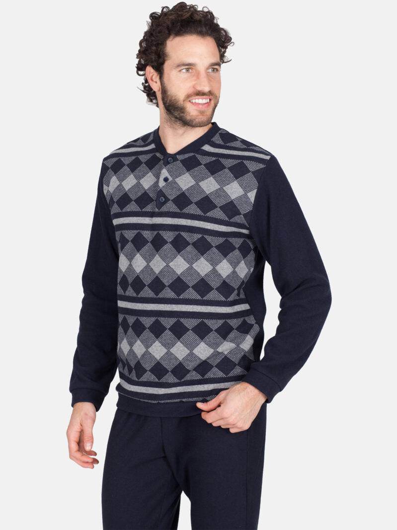 Pigiama Lungo Uomo DOHA JAL583 Julipet - evabiancheria