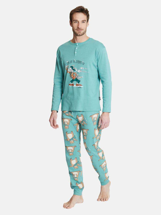 Pigiama Lungo Uomo H5732 Happy People - evabiancheria