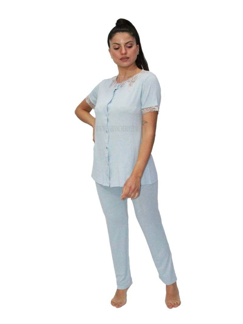 Pigiama Manica corta Panatalone lungo Donna E2015 Fida - evabiancheria