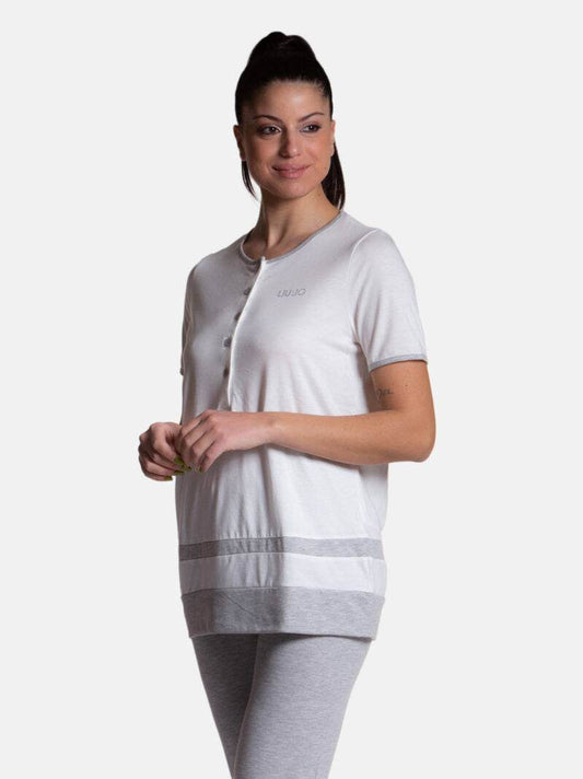 Pigiama Manica corta con pantalone lungo Donna DL0092 Liu Jo Home - evabiancheria