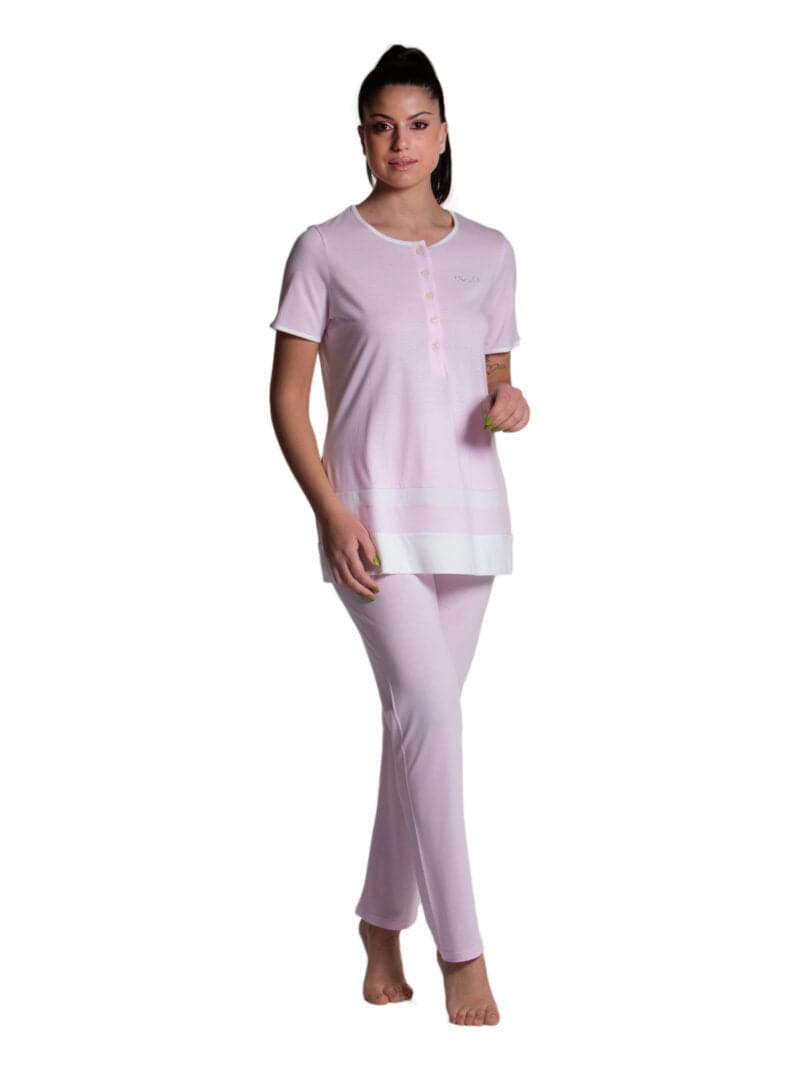 Pigiama Manica corta con pantalone lungo Donna DL0092 Liu Jo Home evabiancheria