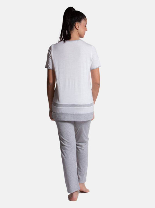 Pigiama Manica corta con pantalone lungo Donna DL0092 Liu Jo Home - evabiancheria