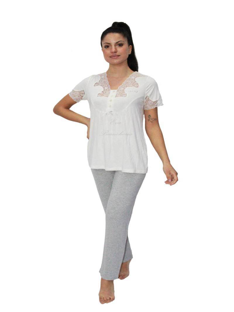 Pigiama Manica corta con pantalone lungo Donna DL0121 Liu Jo Home - evabiancheria
