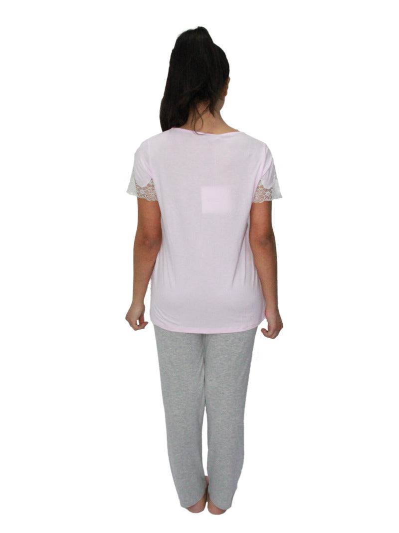 Pigiama Manica corta con pantalone lungo Donna DL0121 Liu Jo Home - evabiancheria