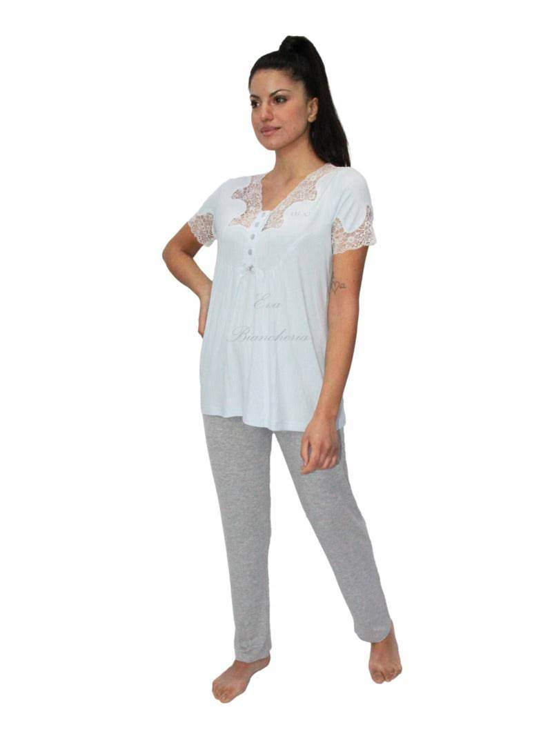 Pigiama Manica corta con pantalone lungo Donna DL0121 Liu Jo Home - evabiancheria